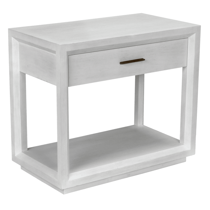Noir Antony Side Table, White Wash ACCENT TABLES