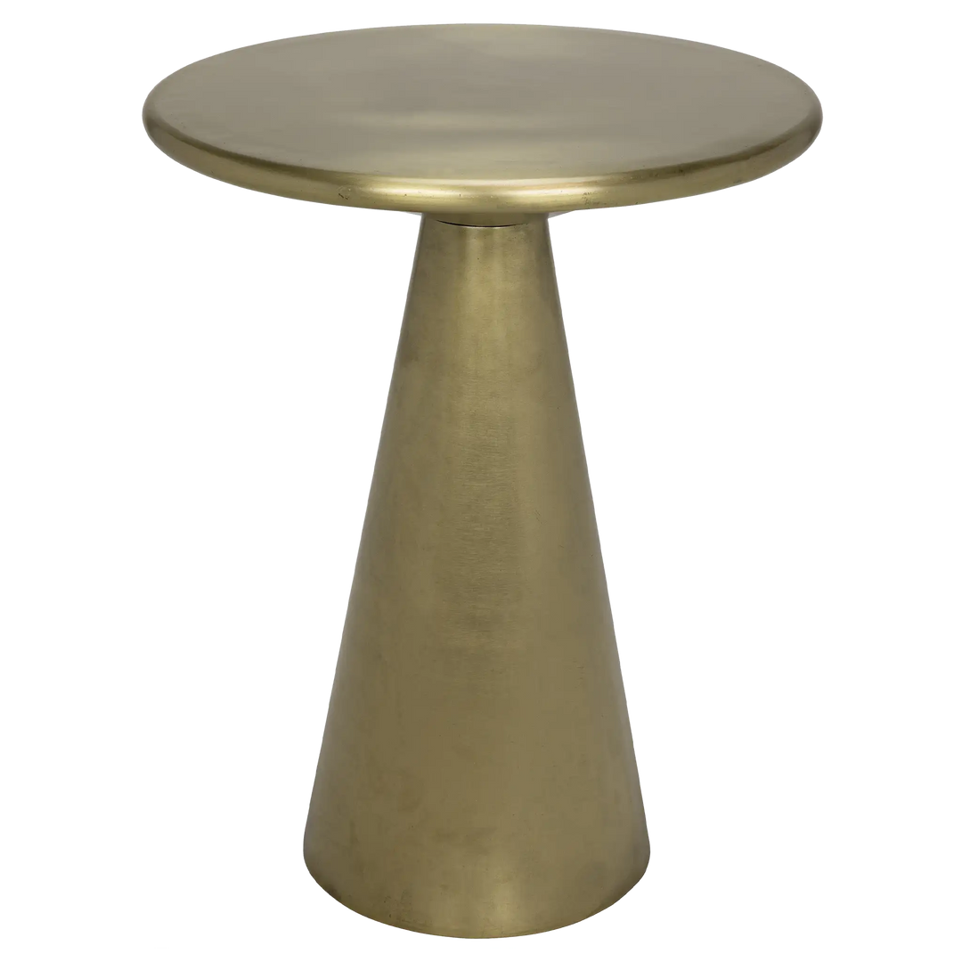 American Home Furniture | Noir - Cassia Side Table, Metal with Brass Finish