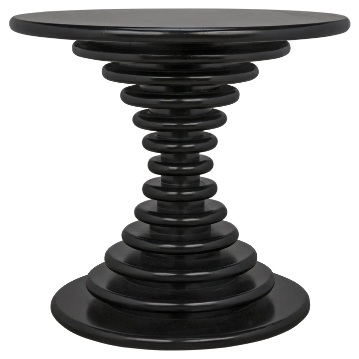 American Home Furniture | Noir - Scheiben Side Table, Hand Rubbed Black