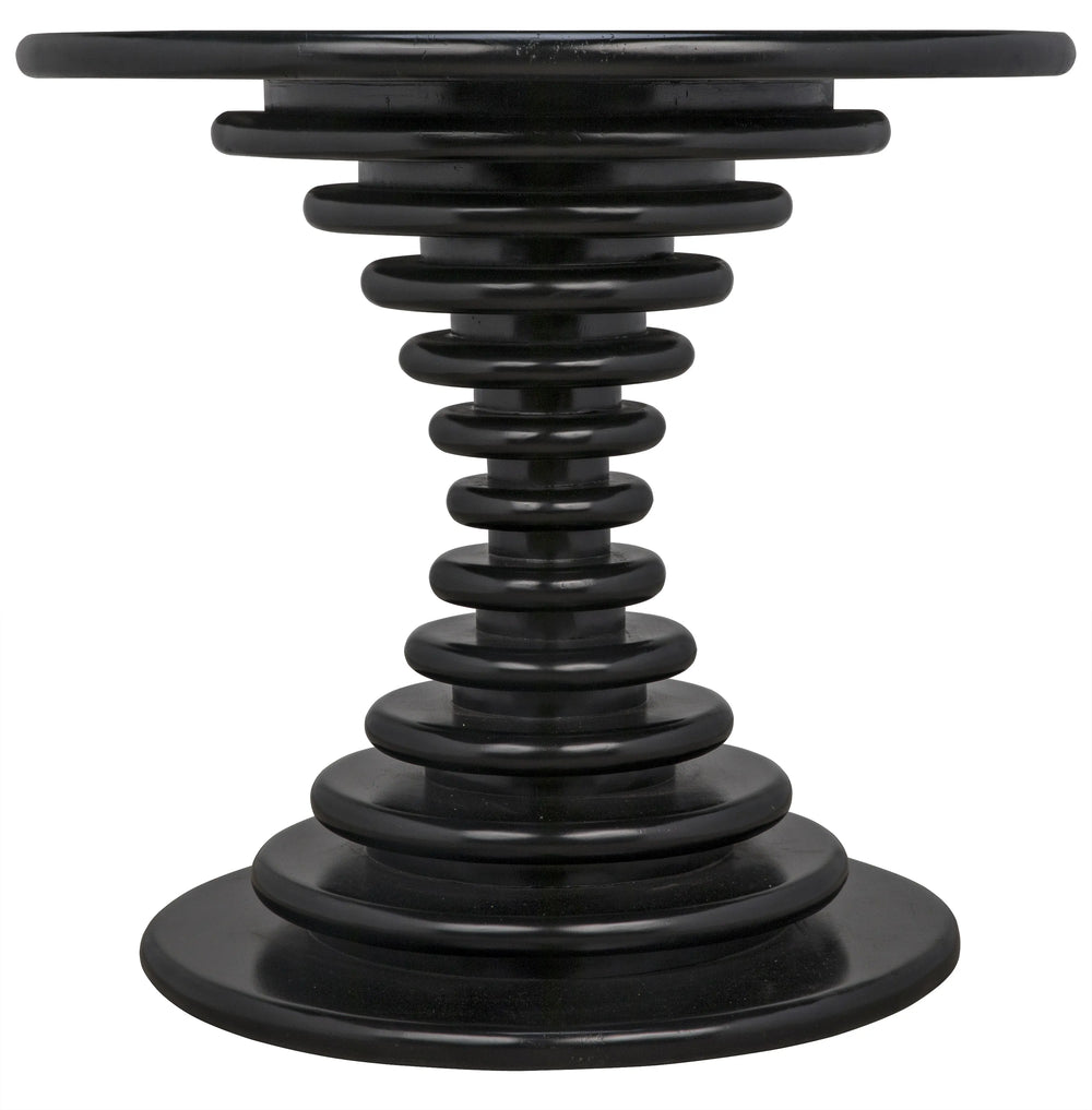 American Home Furniture | Noir - Scheiben Side Table, Hand Rubbed Black