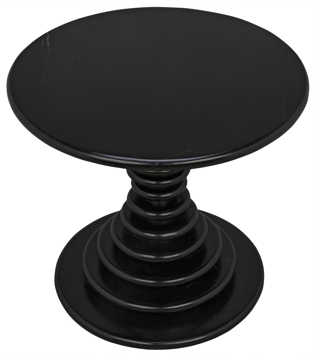 American Home Furniture | Noir - Scheiben Side Table, Hand Rubbed Black