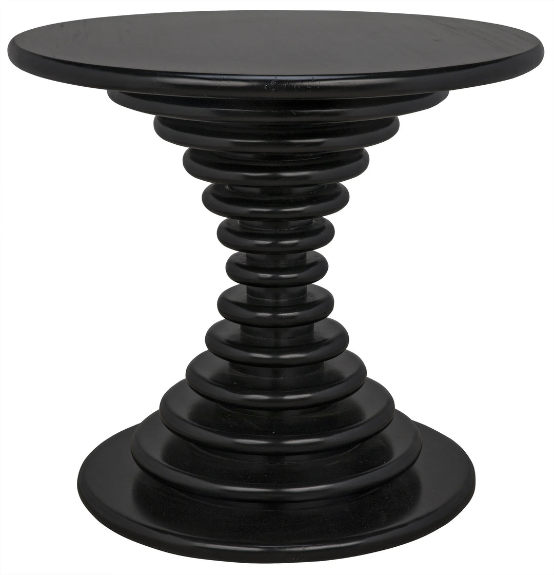 American Home Furniture | Noir - Scheiben Side Table, Hand Rubbed Black