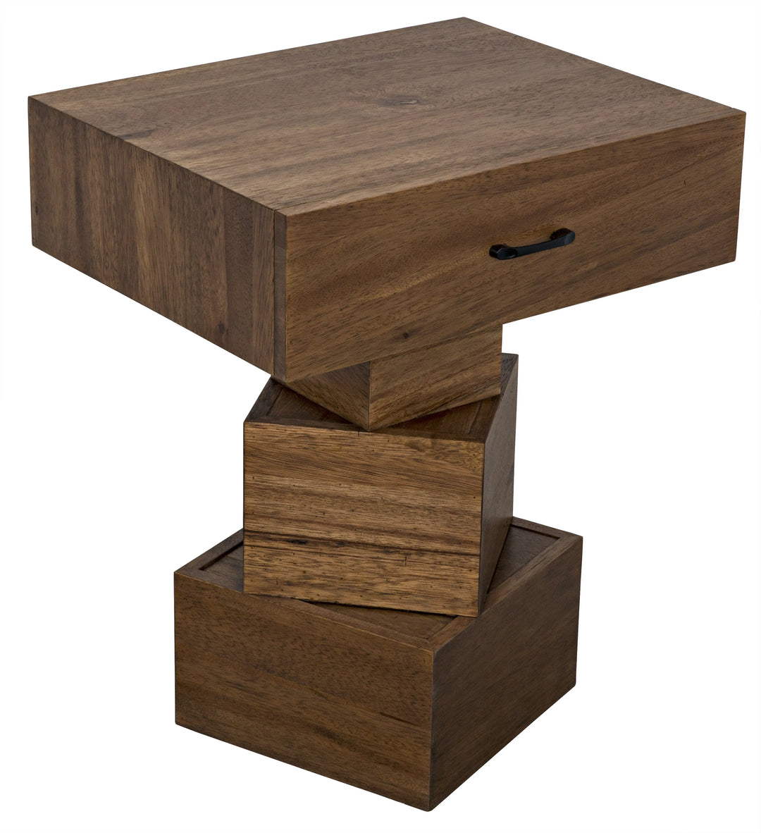 American Home Furniture | Noir - Grobius Side Table, Dark Walnut