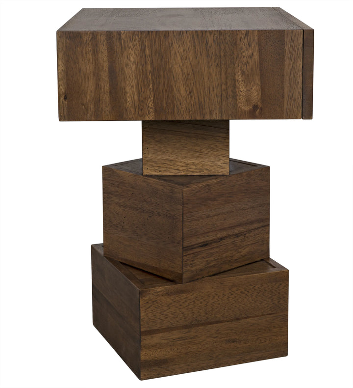 American Home Furniture | Noir - Grobius Side Table, Dark Walnut