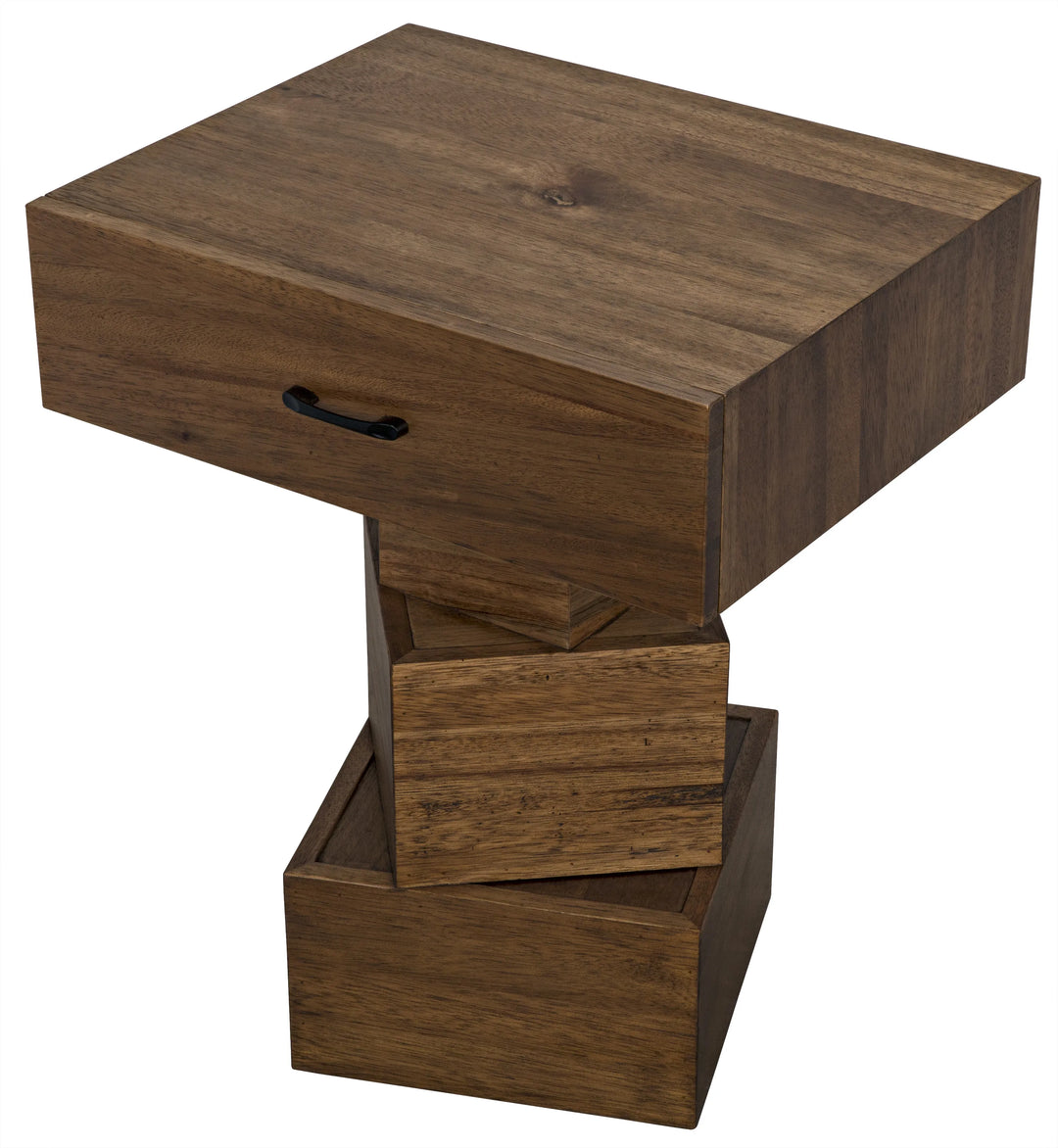 American Home Furniture | Noir - Grobius Side Table, Dark Walnut