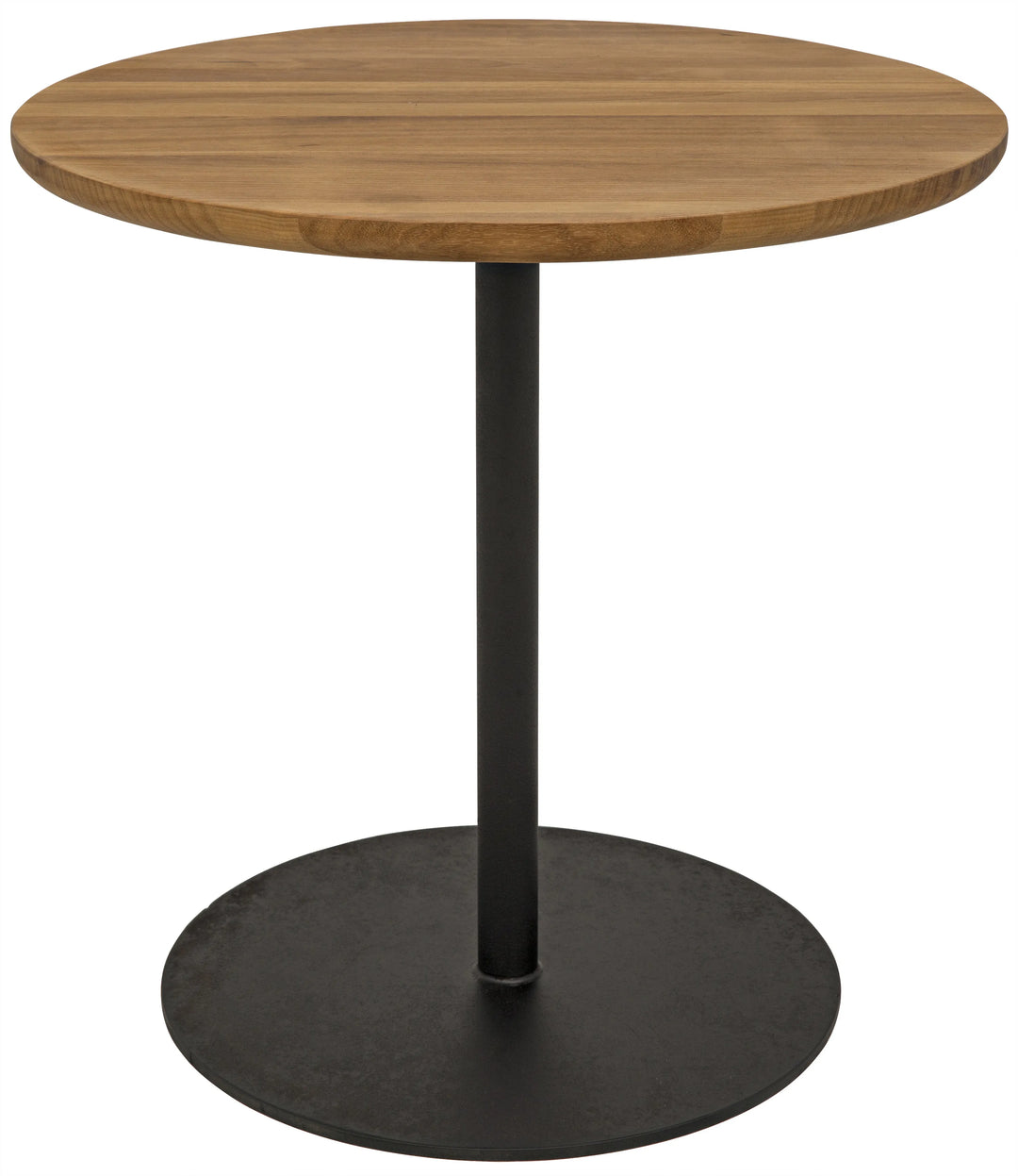 American Home Furniture | Noir - Ford Small Side Table, Gold Teak with Steel Base