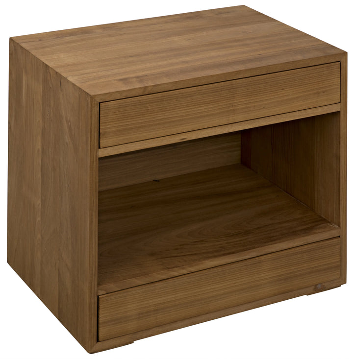 American Home Furniture | Noir - SL05 Side Table, Gold Teak