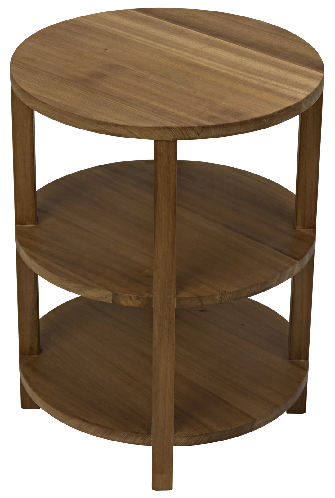 Tier Side Table, Gold Teak