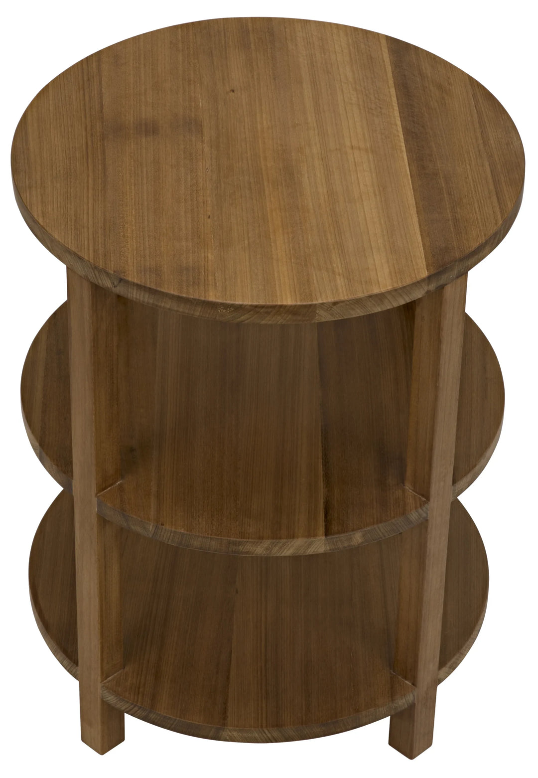 Tier Side Table, Gold Teak