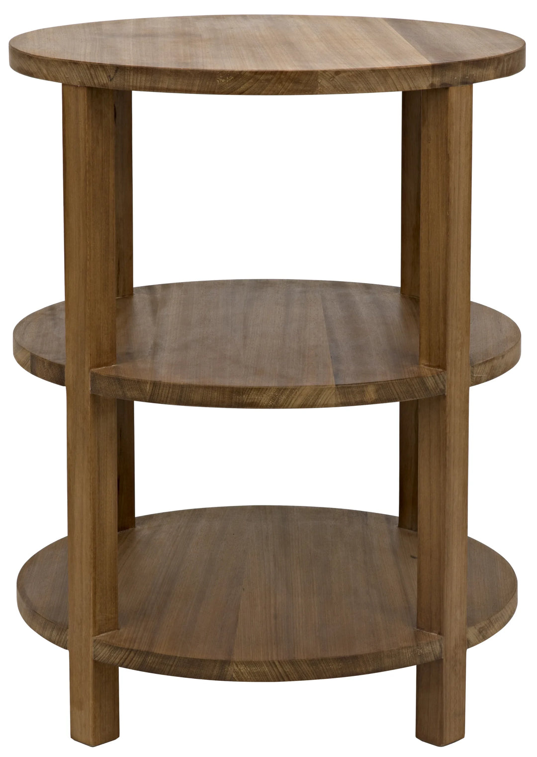 Tier Side Table, Gold Teak