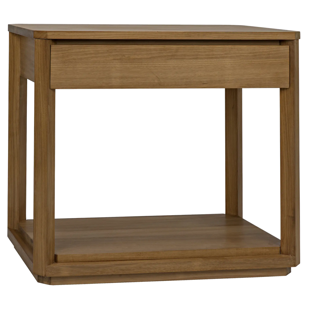 American Home Furniture | Noir - SL11 Side Table, Gold Teak