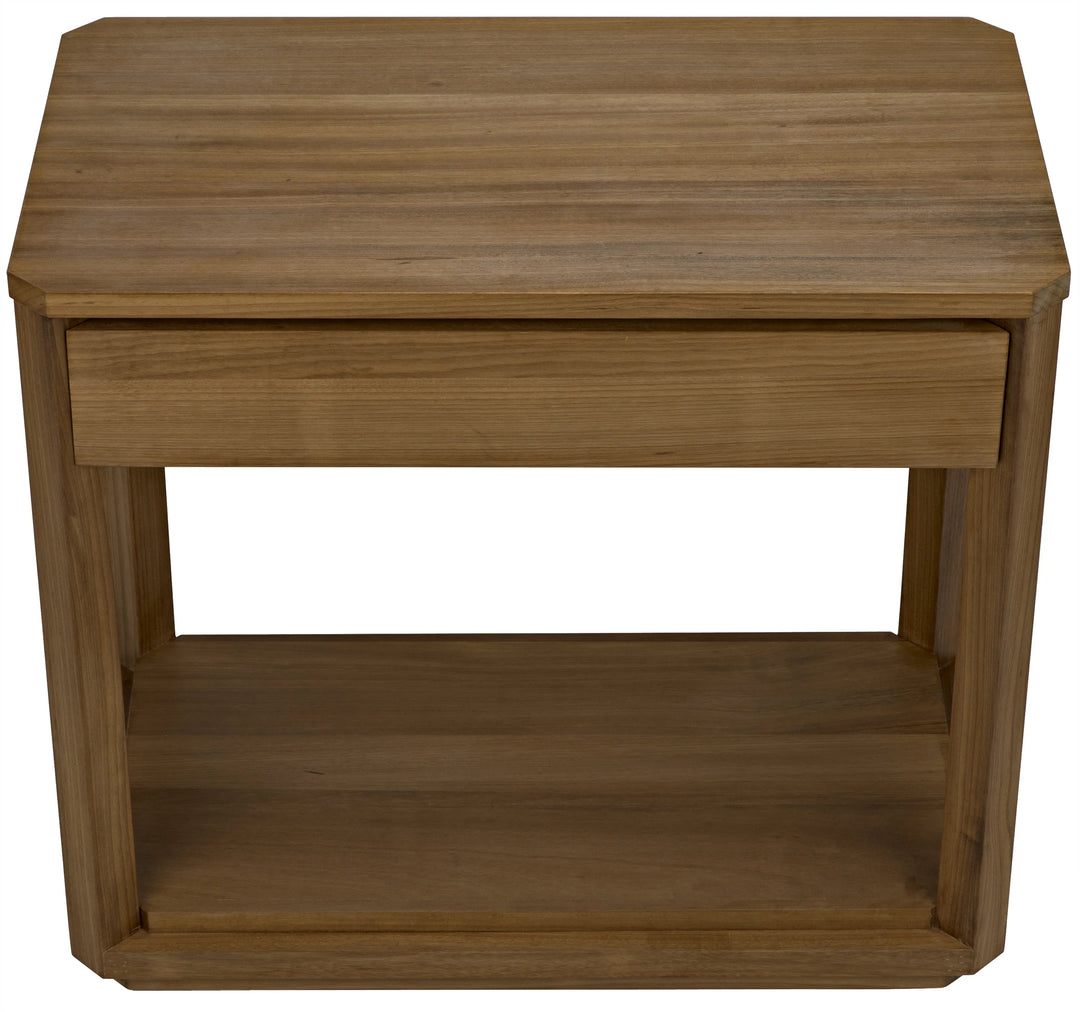 American Home Furniture | Noir - SL11 Side Table, Gold Teak