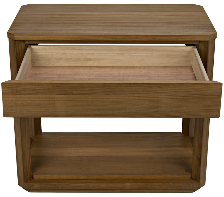 American Home Furniture | Noir - SL11 Side Table, Gold Teak