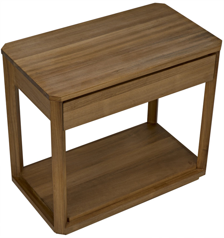 American Home Furniture | Noir - SL11 Side Table, Gold Teak