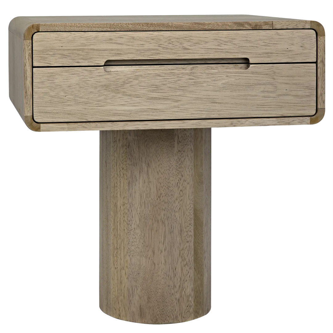 American Home Furniture | Noir - Langford Side Table, Washed Walnut