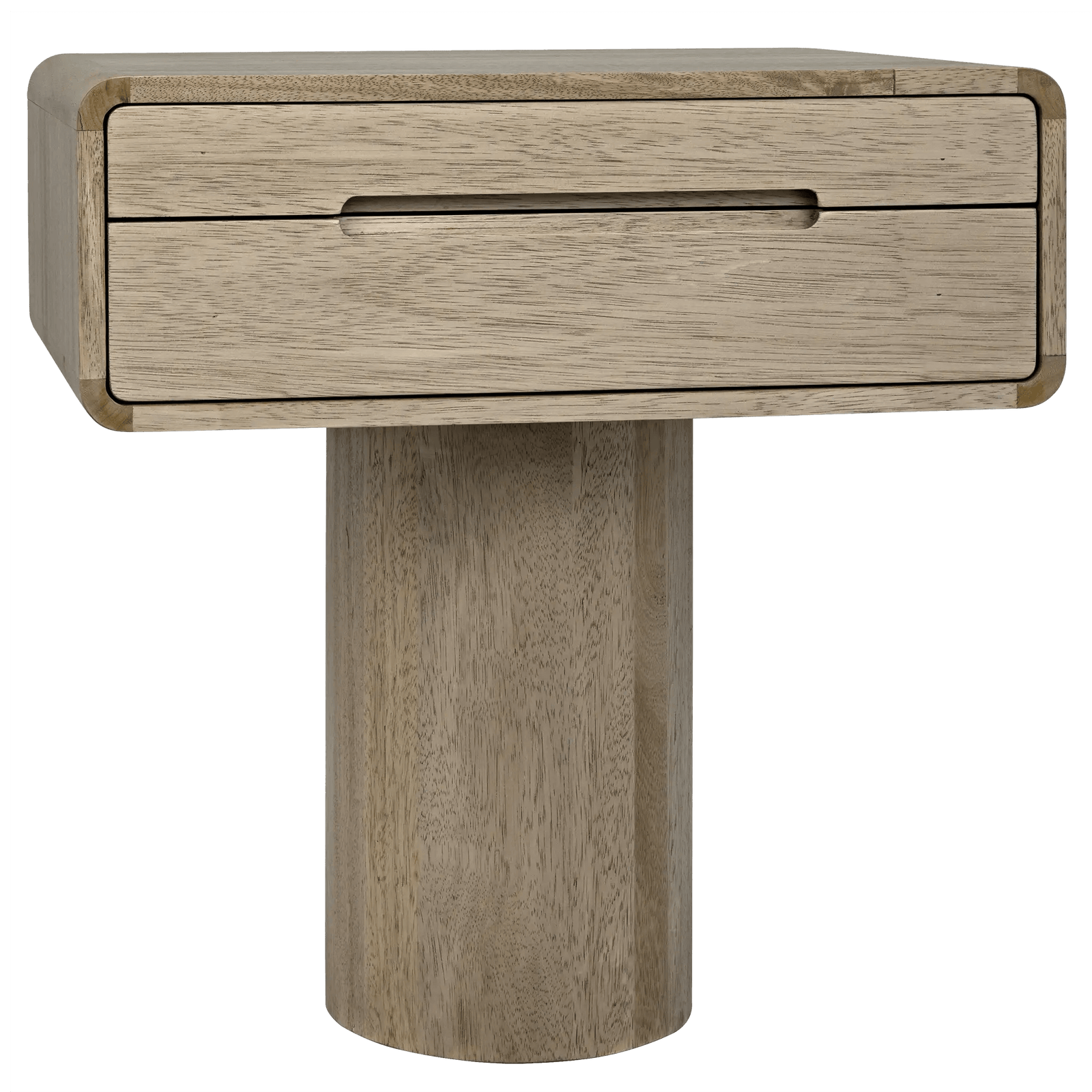 Noir Langford Side Table, Washed Walnut ACCENT TABLES