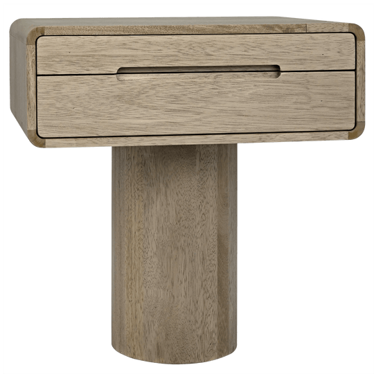 Noir Langford Side Table, Washed Walnut ACCENT TABLES