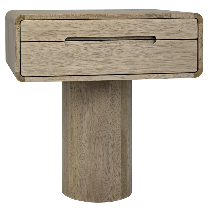 American Home Furniture | Noir - Langford Side Table, Washed Walnut