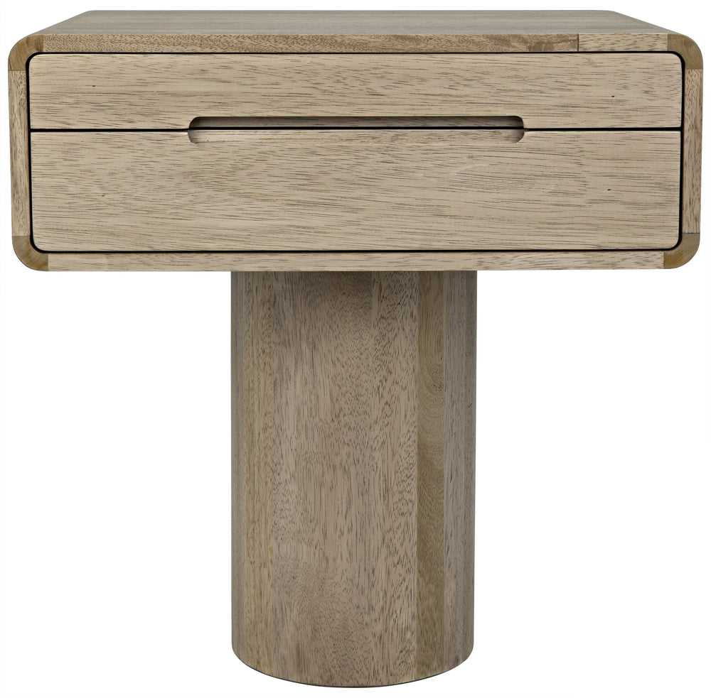 American Home Furniture | Noir - Langford Side Table, Washed Walnut