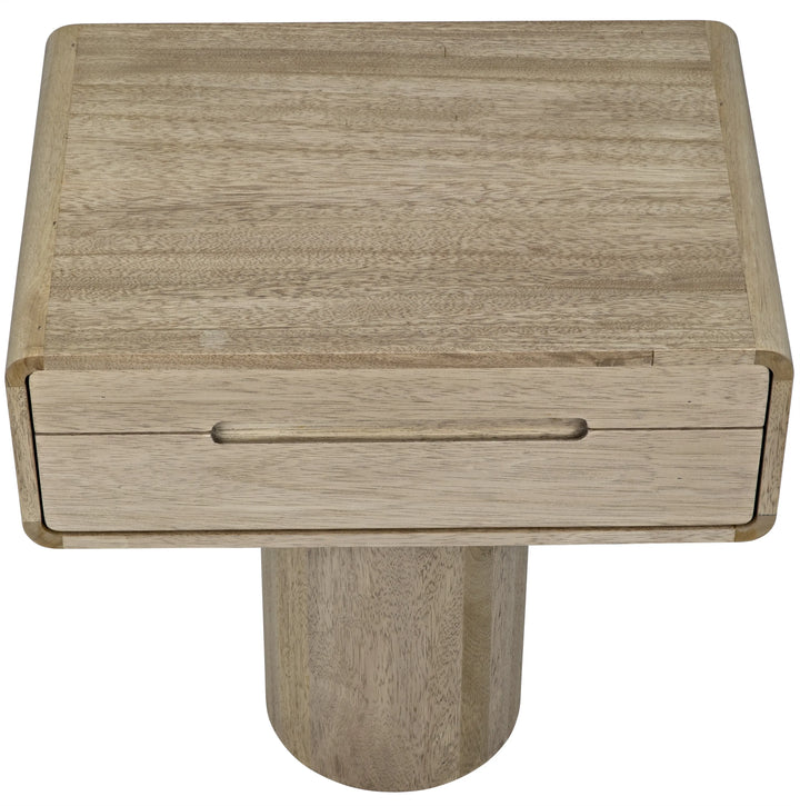 American Home Furniture | Noir - Langford Side Table, Washed Walnut