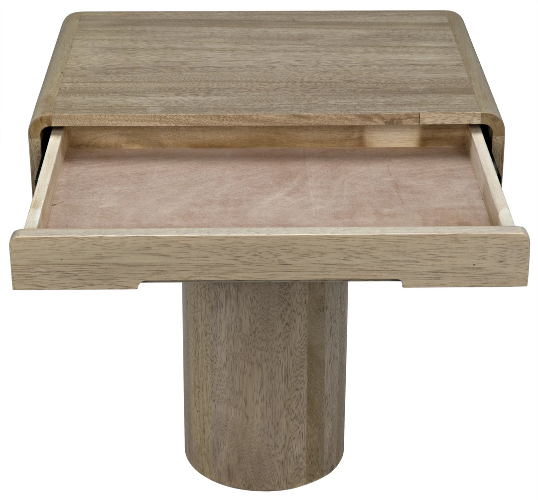 American Home Furniture | Noir - Langford Side Table, Washed Walnut