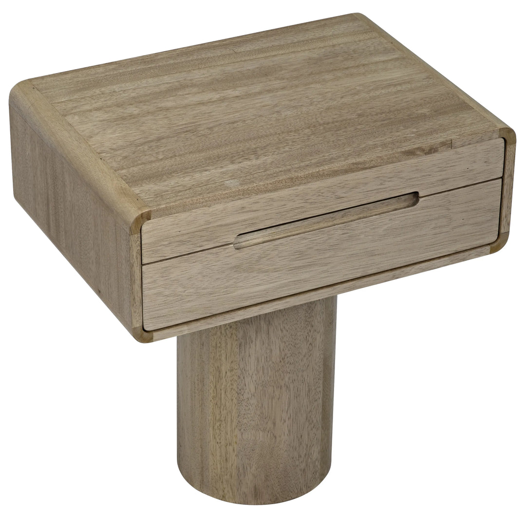 American Home Furniture | Noir - Langford Side Table, Washed Walnut