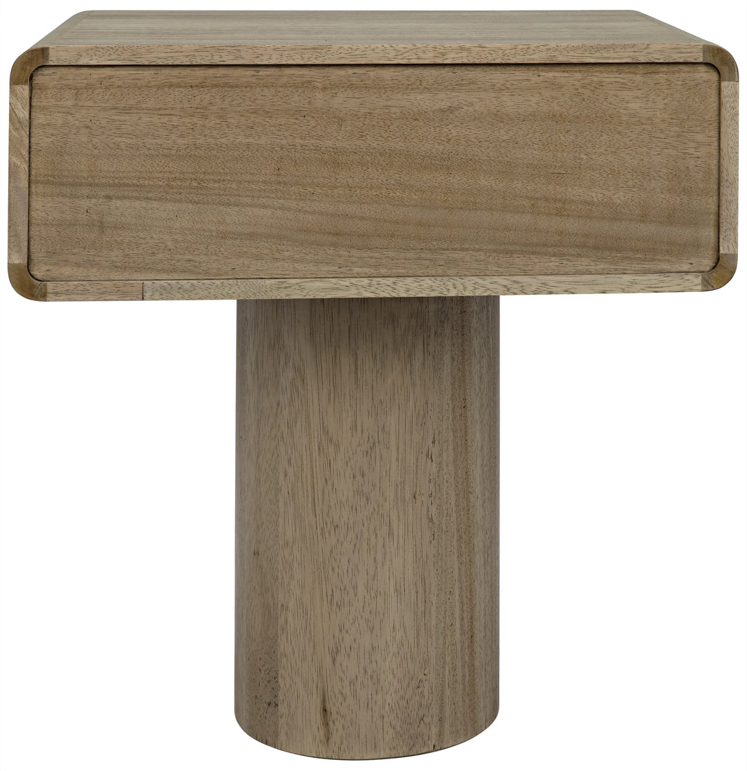 American Home Furniture | Noir - Langford Side Table, Washed Walnut