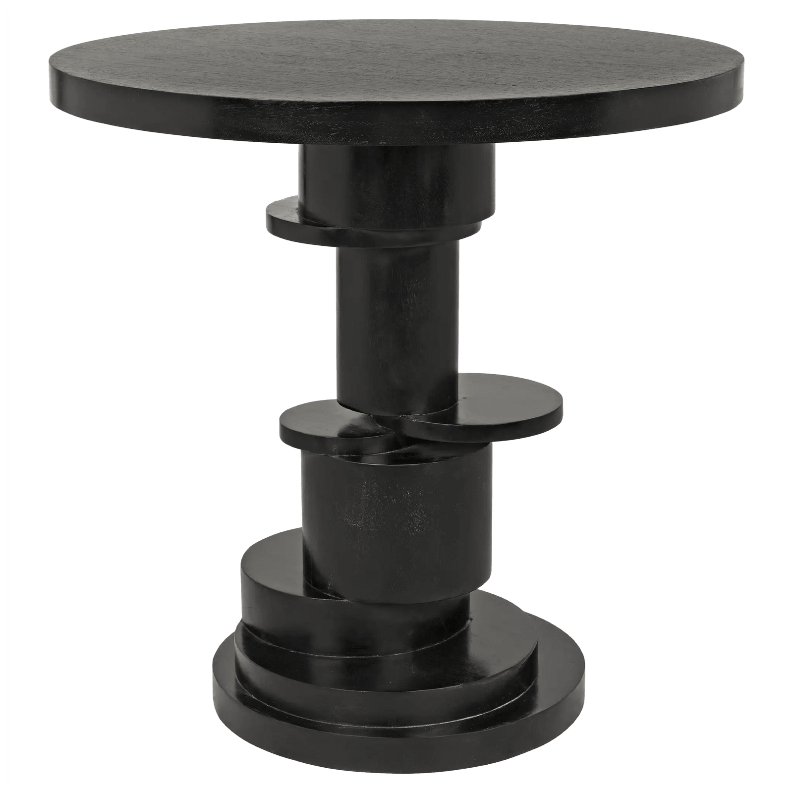 Noir Hugo Side Table, Hand Rubbed Black ACCENT TABLES