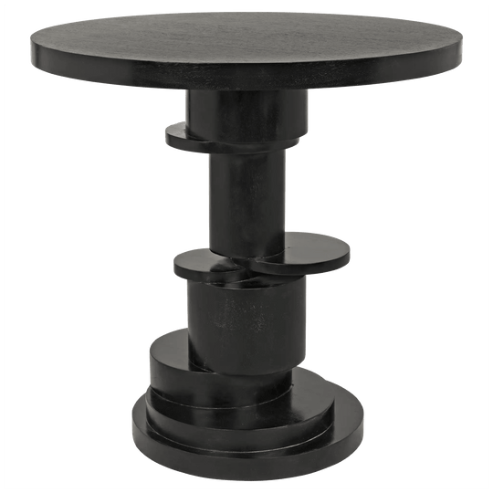 Noir Hugo Side Table, Hand Rubbed Black ACCENT TABLES