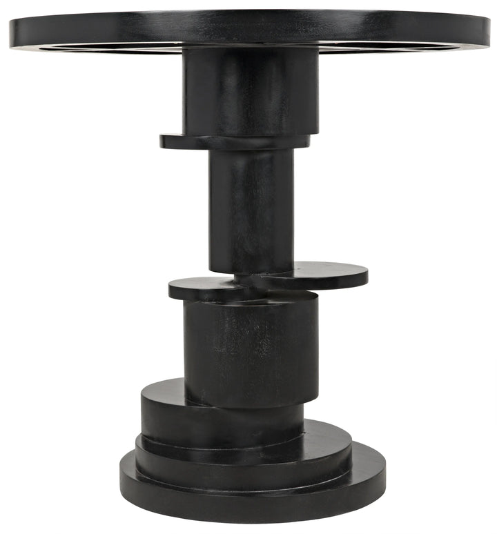 American Home Furniture | Noir - Hugo Side Table, Hand Rubbed Black