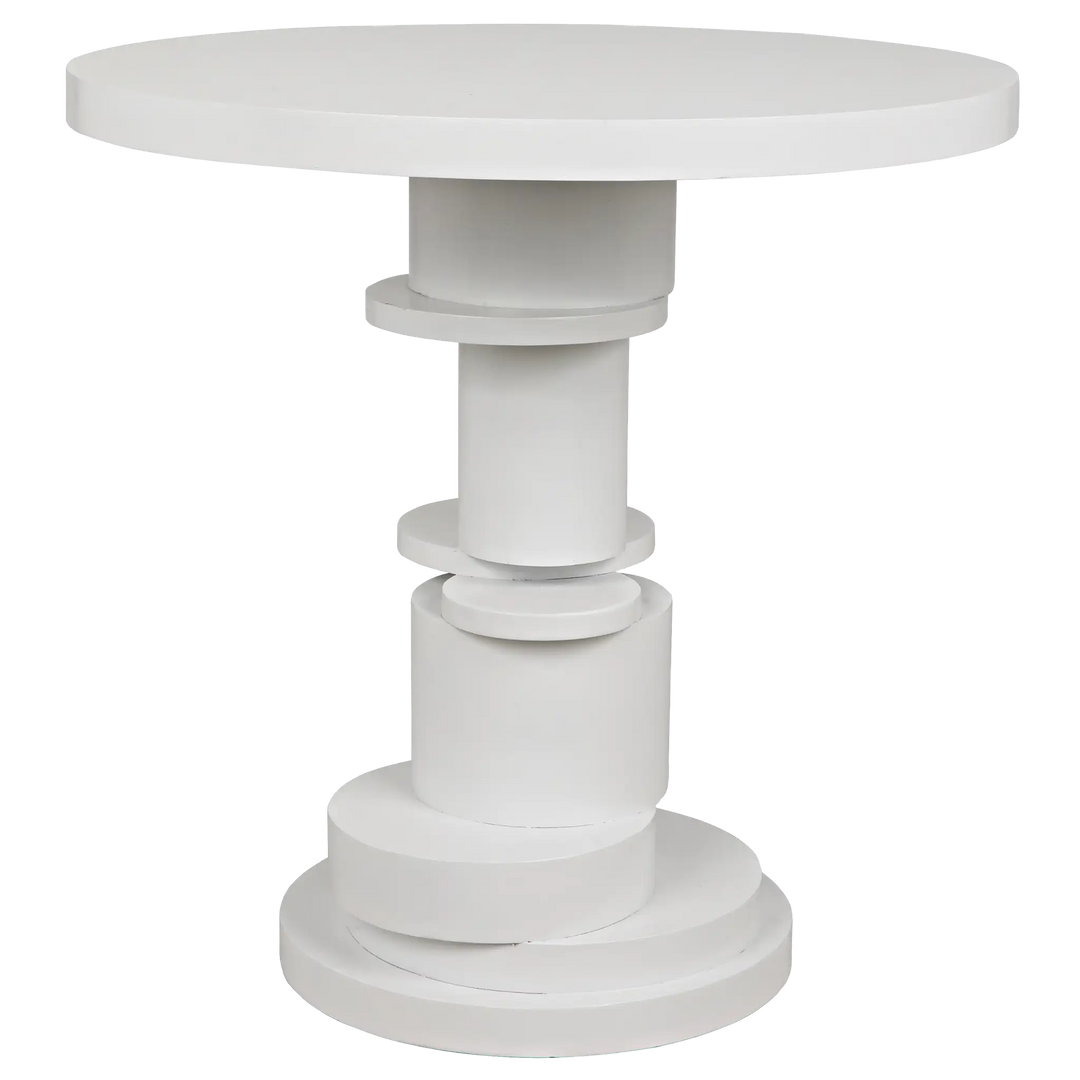 American Home Furniture | Noir - Hugo Side Table, Solid White