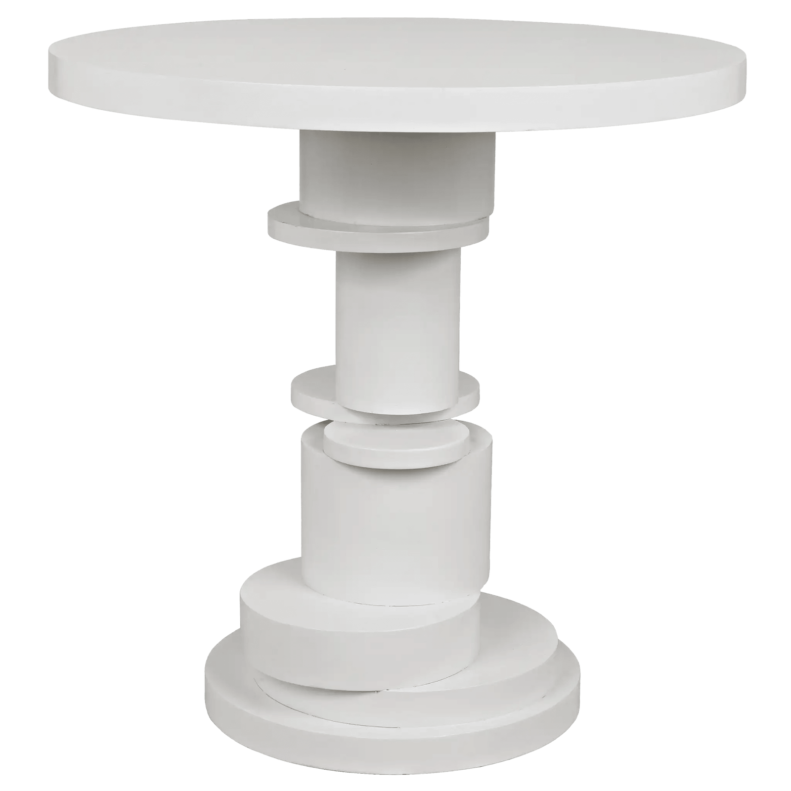 Noir Hugo Side Table, Solid White ACCENT TABLES