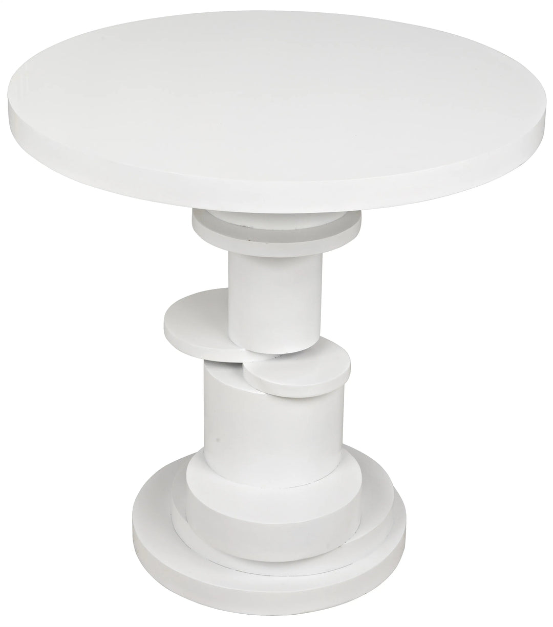 American Home Furniture | Noir - Hugo Side Table, Solid White