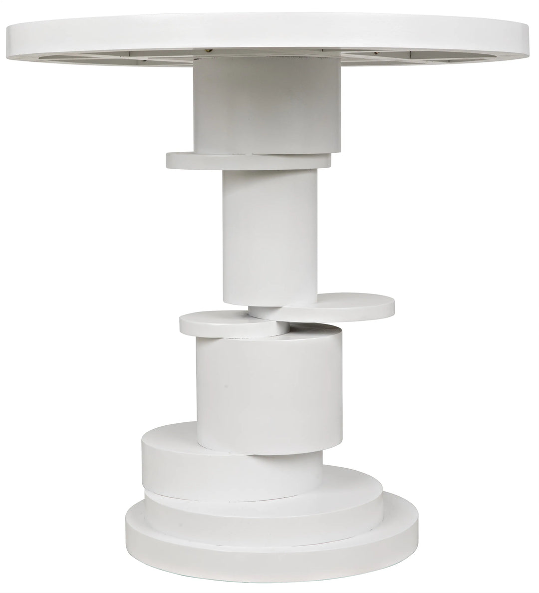 American Home Furniture | Noir - Hugo Side Table, Solid White