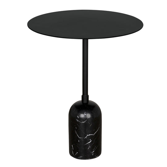 Noir - Shantu Side Table with Metal Top - GTAB9010MTB