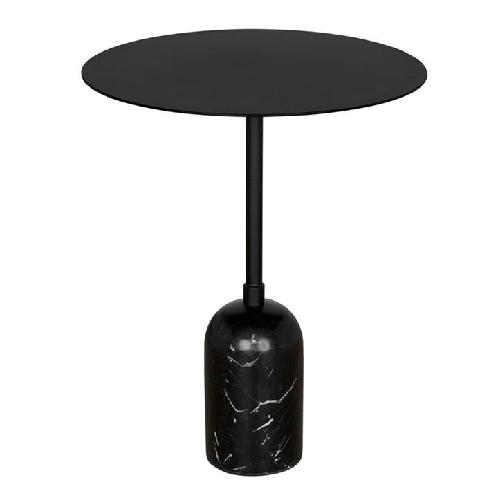 Noir - Shantu Side Table with Metal Top - GTAB9010MTB