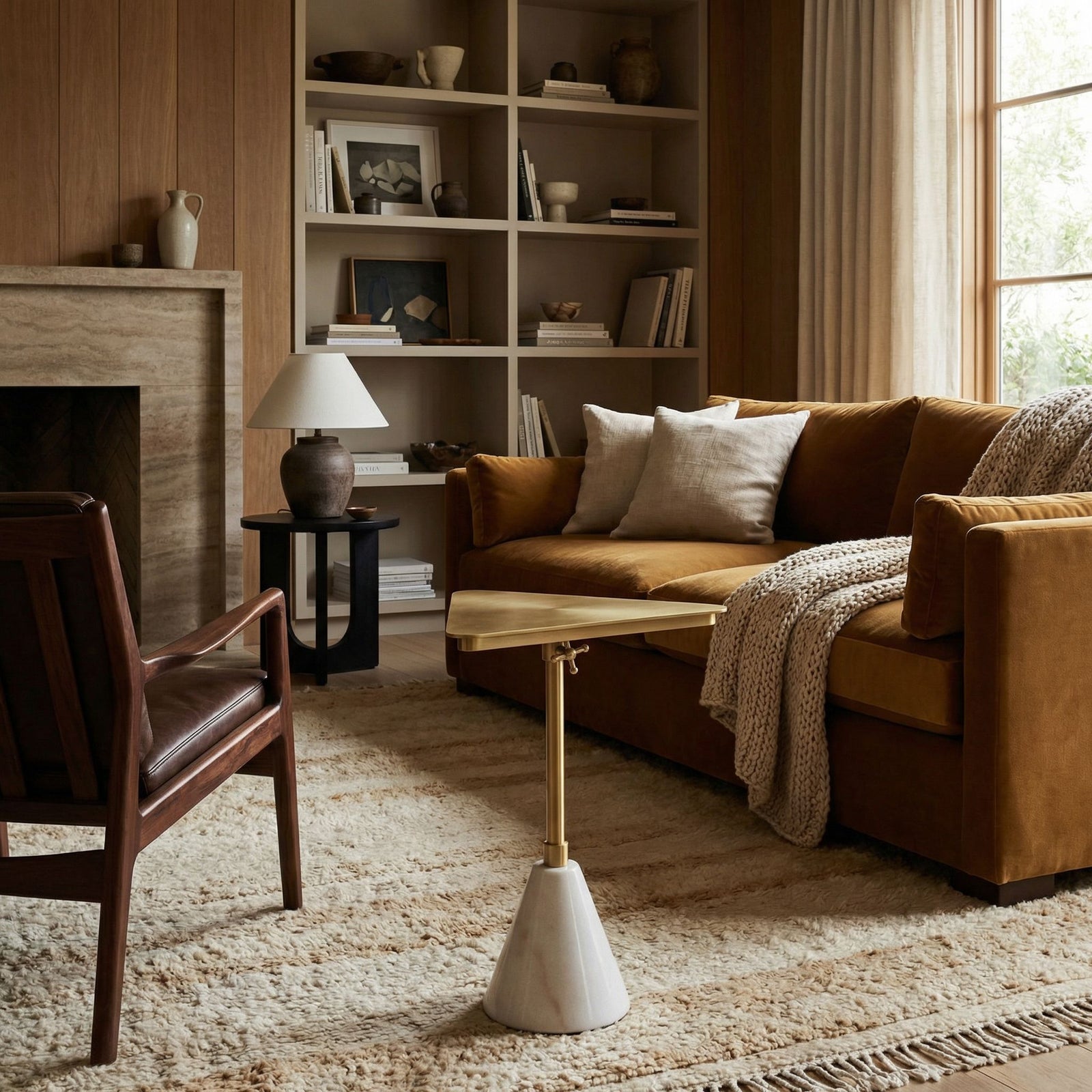 Noir - Darwin Side Table - GTAB9020MB