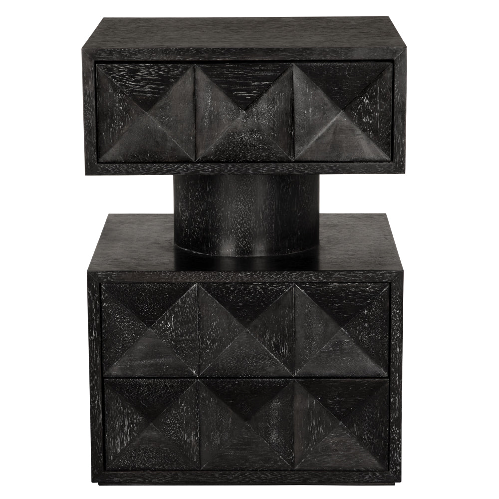 Noir - Kingston Side Table - GTAB9023BKW