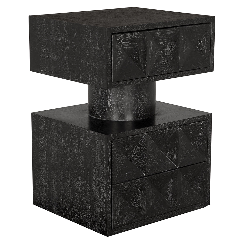 Noir - Kingston Side Table - GTAB9023BKW