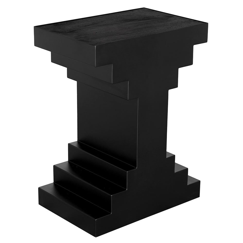 Noir - Melbourne Side Table - GTAB9026BKW