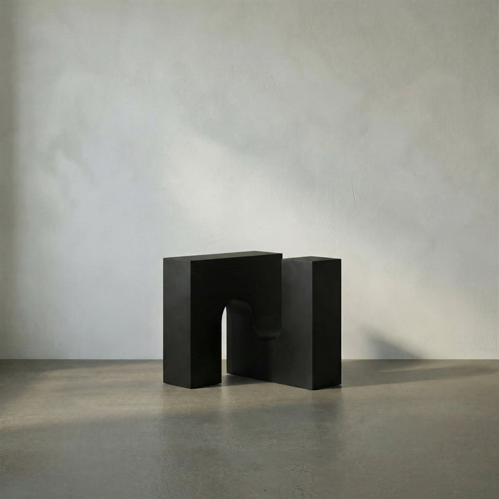Noir - Leopold Side Table - GTAB9028MTB