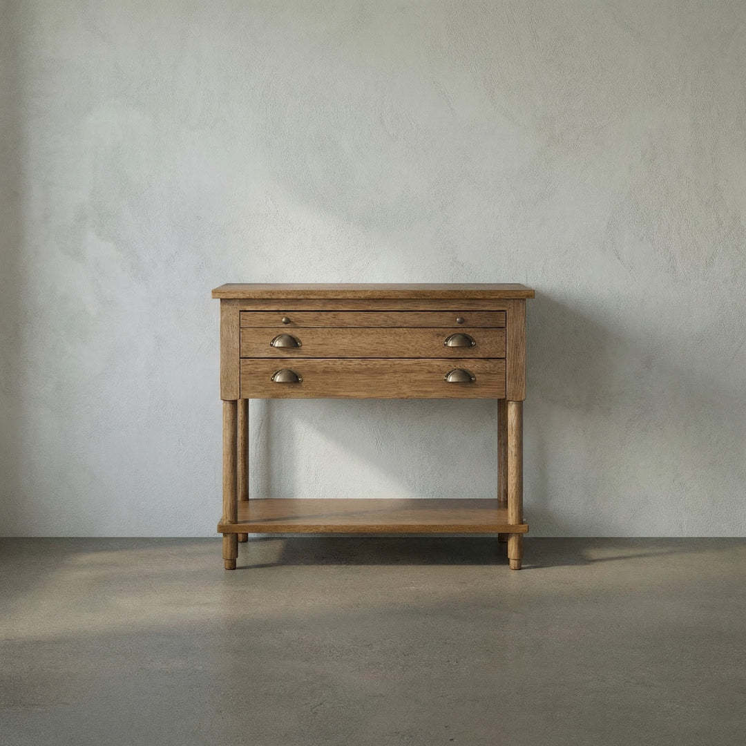 Noir Artemio Side Table - Dark Walnut