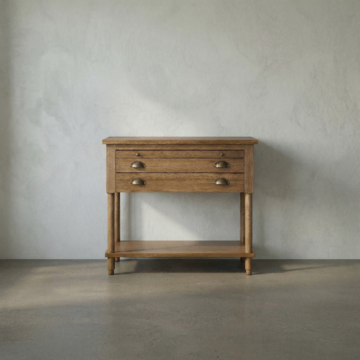 Noir Artemio Side Table - Dark Walnut
