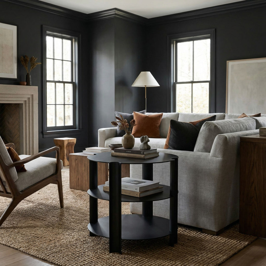 Noir - Luca Side Table - GTAB9032MTB