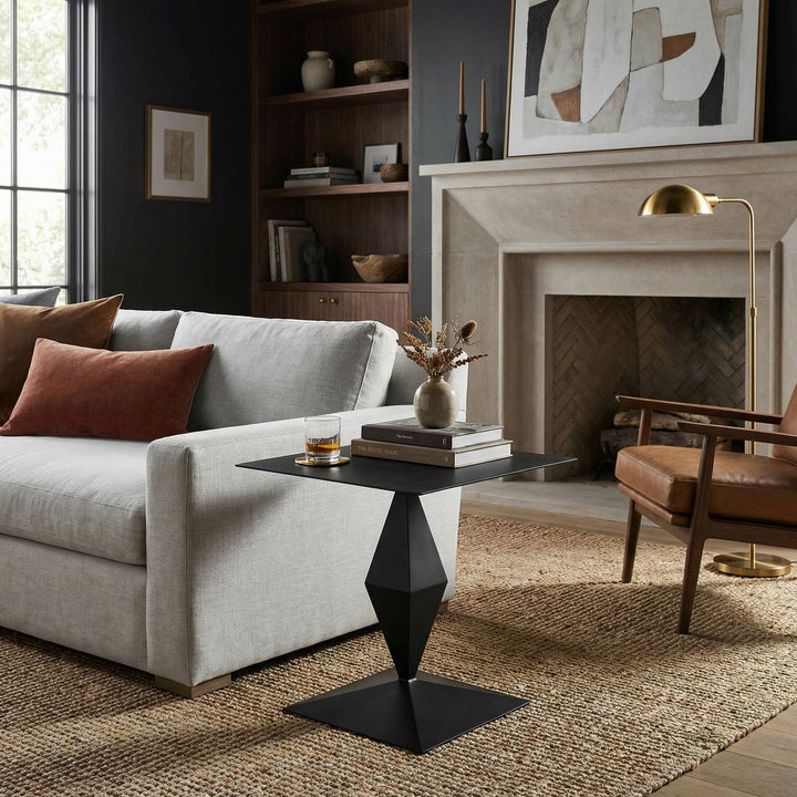 Noir - Brasi Side Table - GTAB9033MTB