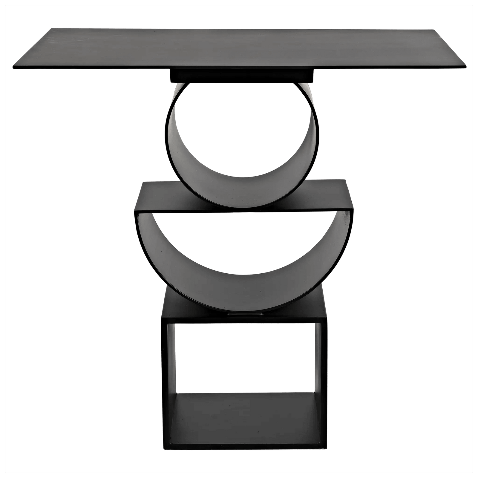 Noir Shape Side Table, Black Steel ACCENT TABLES