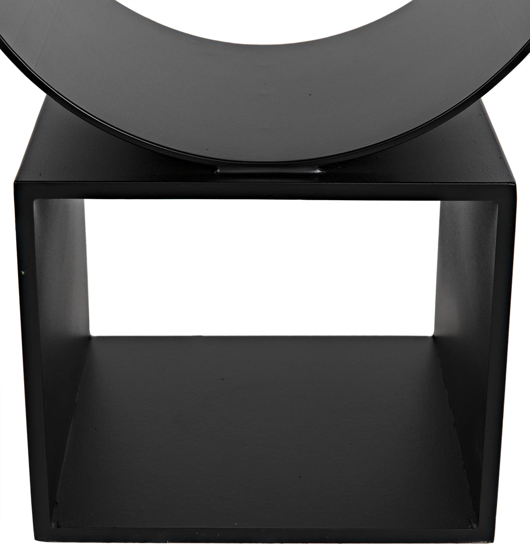 American Home Furniture | Noir - Shape Side Table, Black Steel