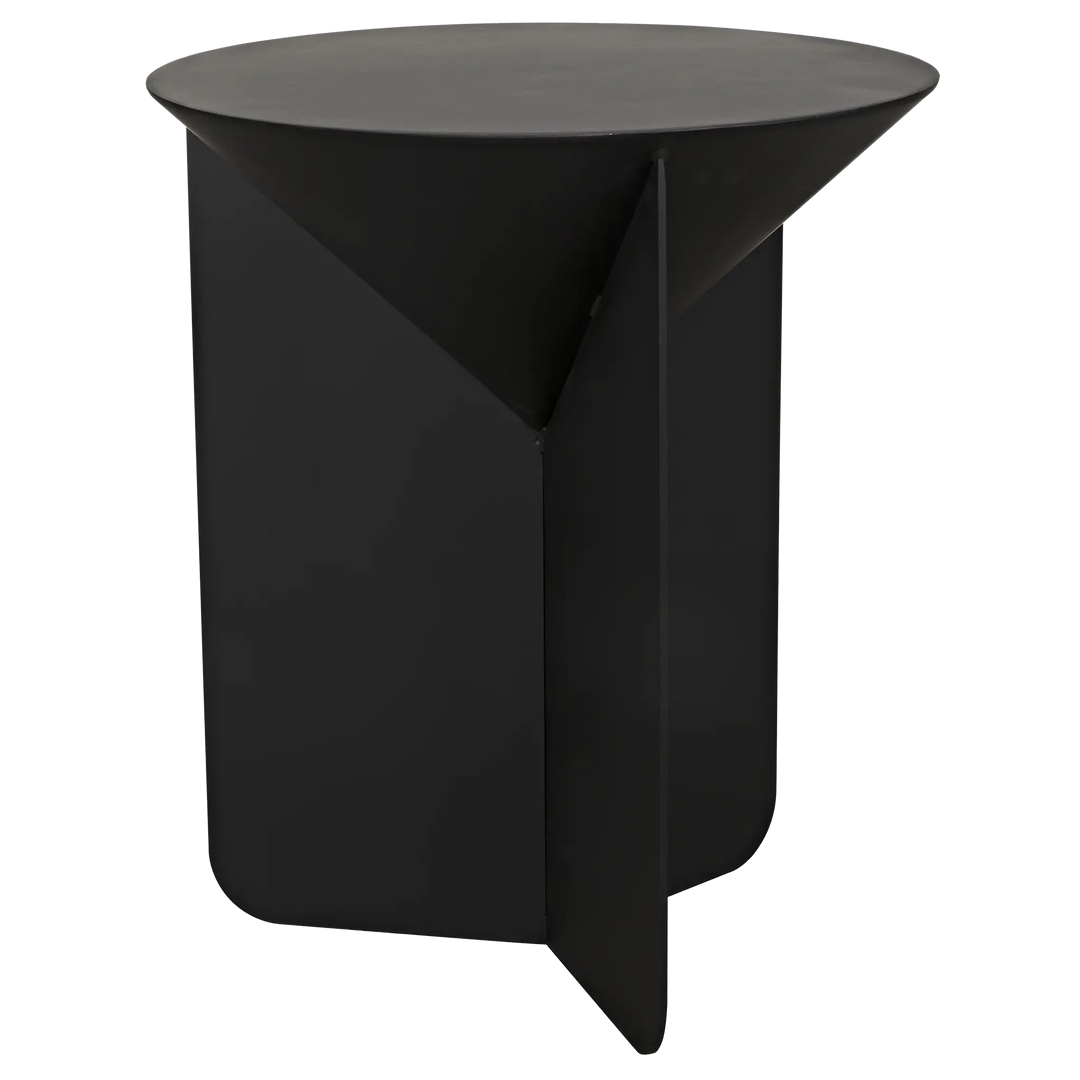 American Home Furniture | Noir - Lora Side Table, Black Steel