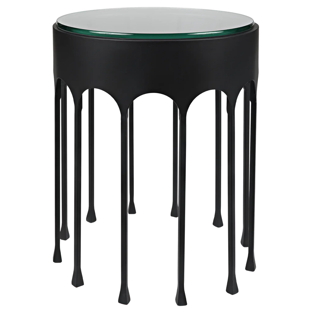 American Home Furniture | Noir - Achille Side Table, Black Steel