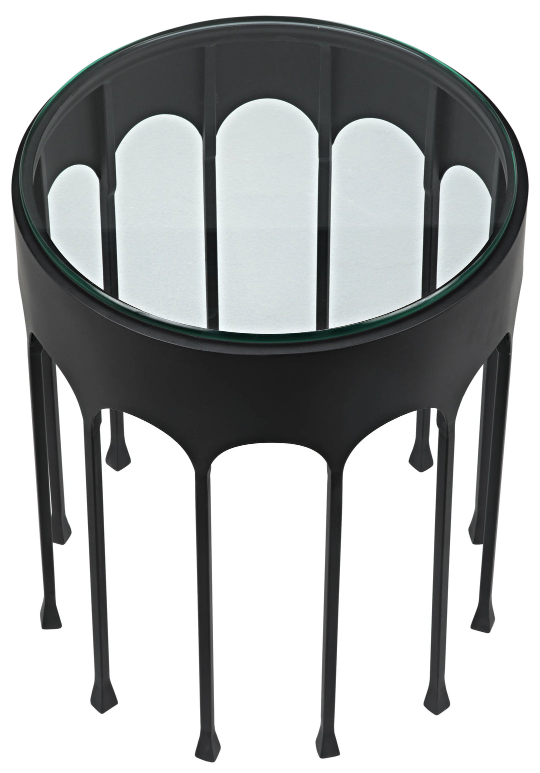 American Home Furniture | Noir - Achille Side Table, Black Steel